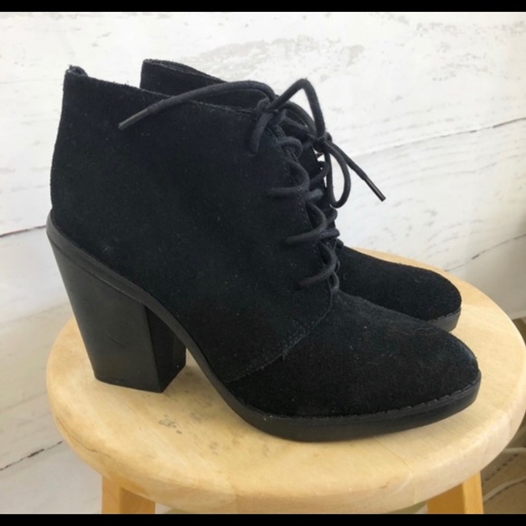 Steve Madden Black Jayson Lace up Booties - Picture 2 of 5